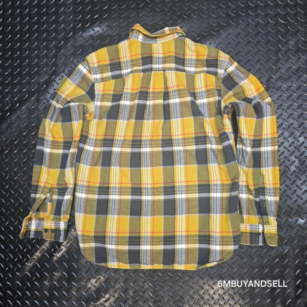 The‎ North Face Arroyo Flannel Shirt Mens Medium Yellow Plaid NF0A4QPJ F22